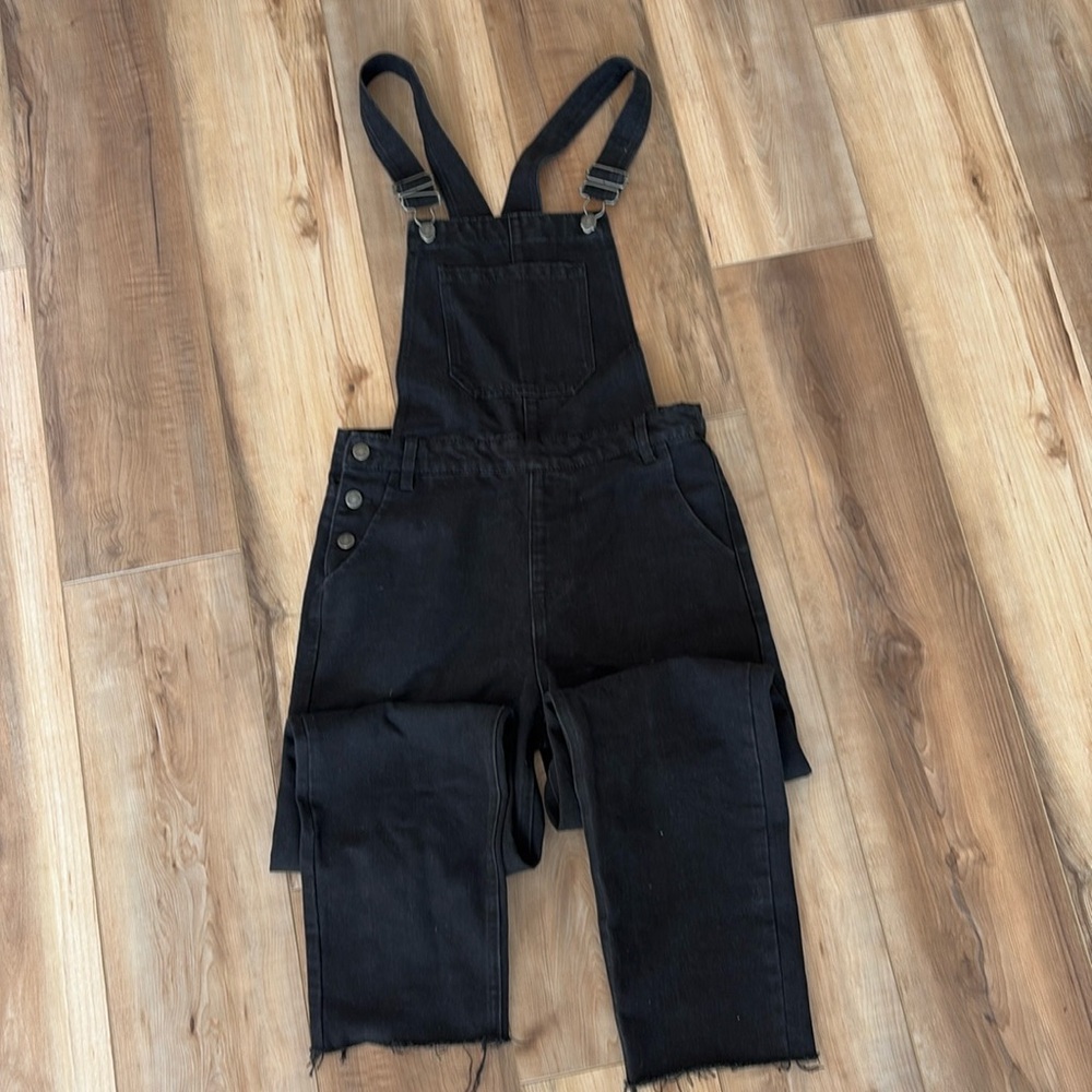Uban Bill Black Jean Overalls Women's Size 6 NWT